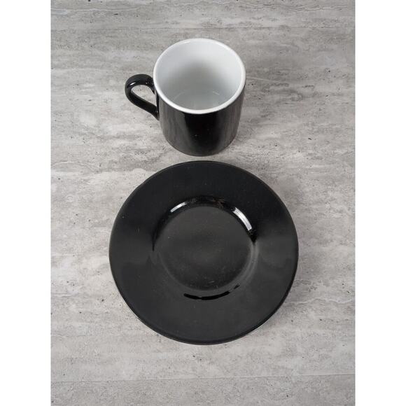 Set‎ of 3 Signature Housewares Inc. Cup & Saucers, Espresso Cups, Back & White - Picture 5 of 10